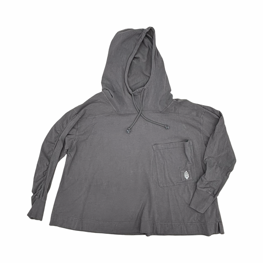 Sweatshirt Hoodie By Free People In Grey, Size:M