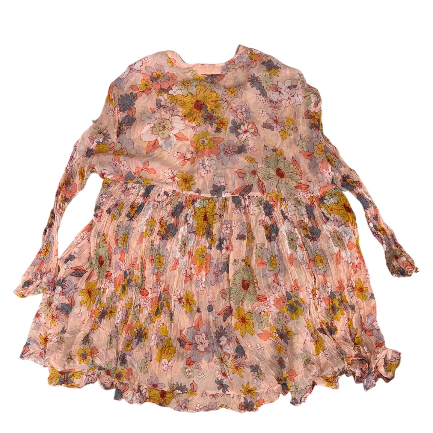 Blouse Ls By Free People In Floral Print, Size:L