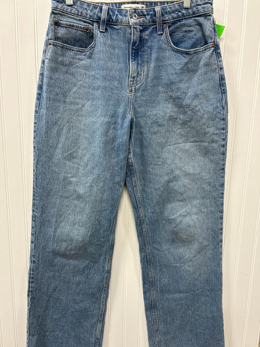Jeans Wide Leg By Abercrombie And Fitch In Blue Denim, Size:8