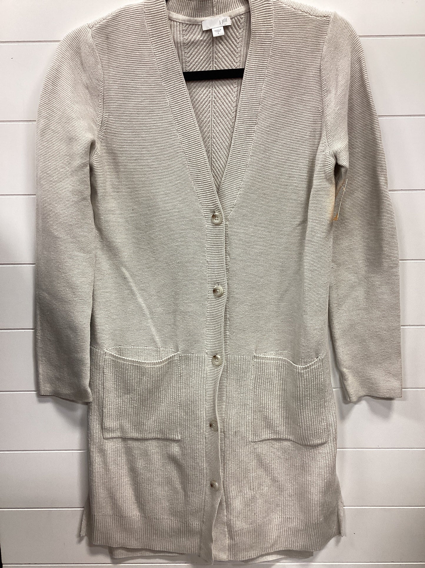 Sweater Cardigan By J. Jill In Cream, Size:S