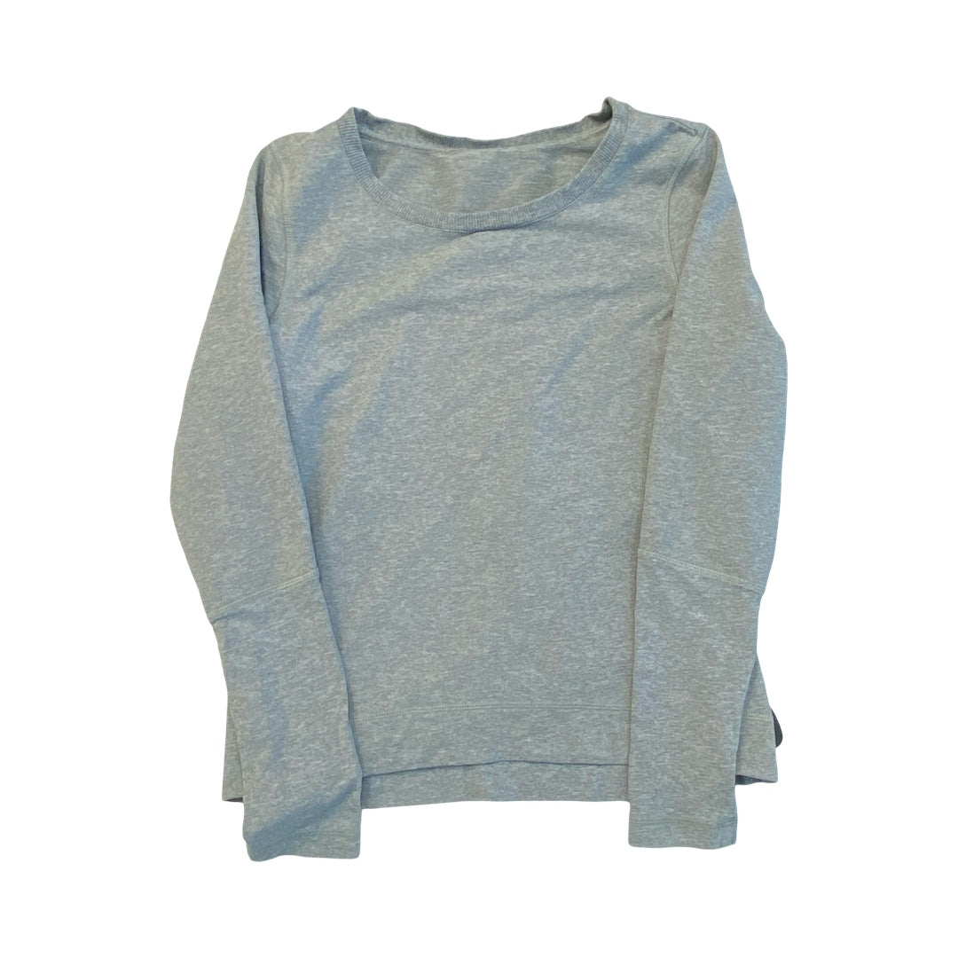 Athletic Top Ls Crewneck By Lululemon In Grey, Size:S