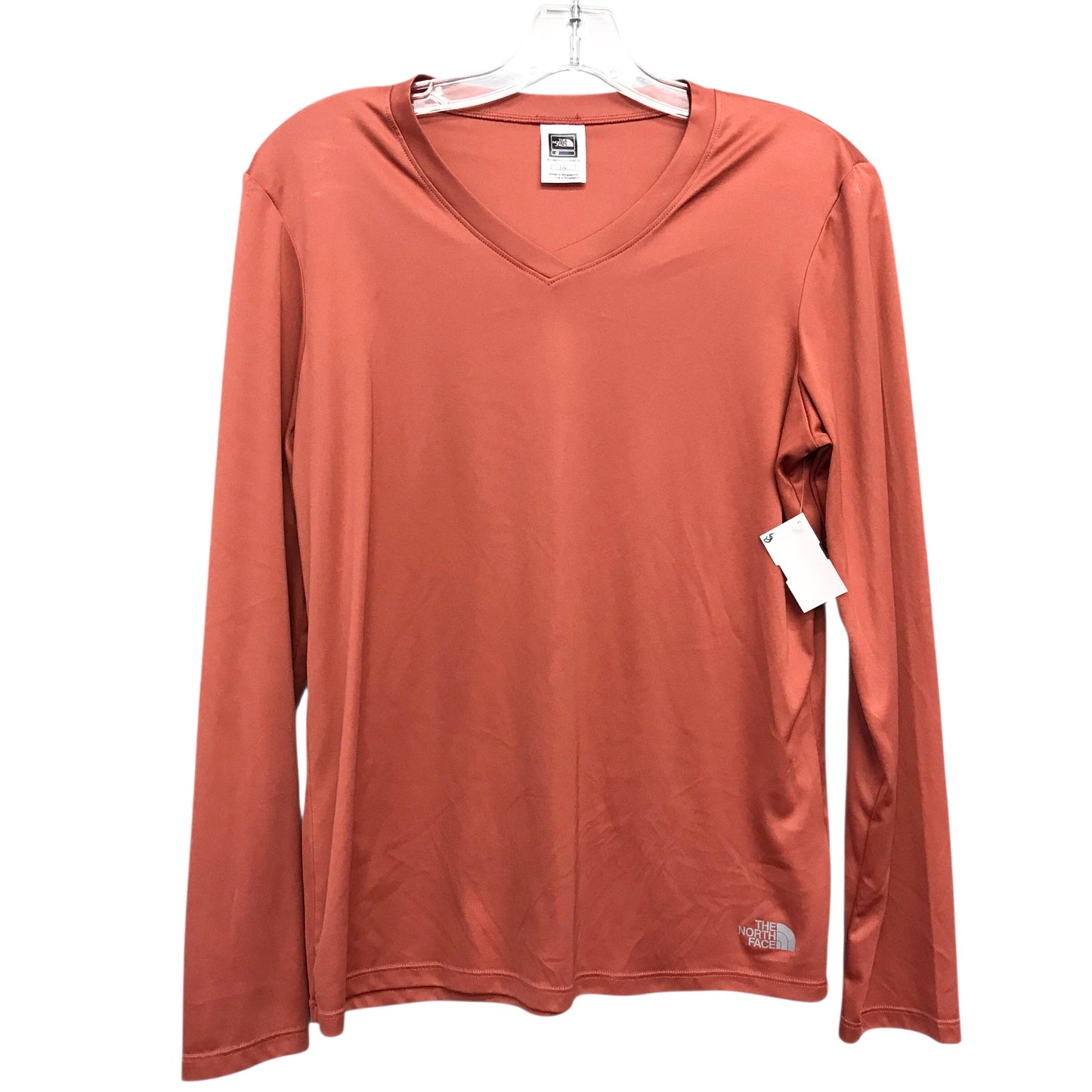 Athletic Top Ls Crewneck By The North Face In Orange, Size:L