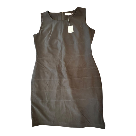 Dress Casual Midi By Calvin Klein In Black, Size:16