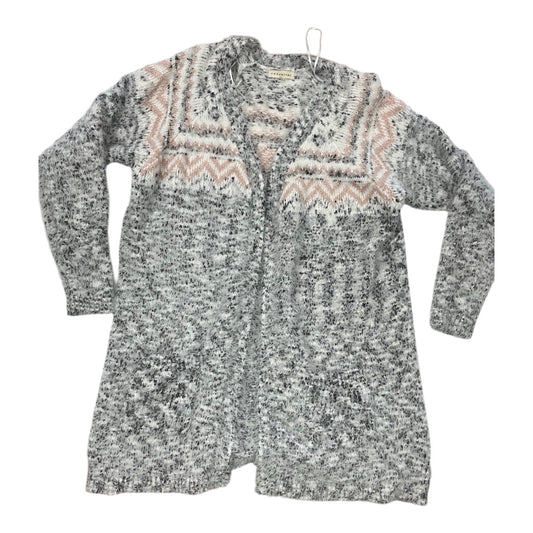 Sweater Cardigan By Retrology In Grey, Size:1X