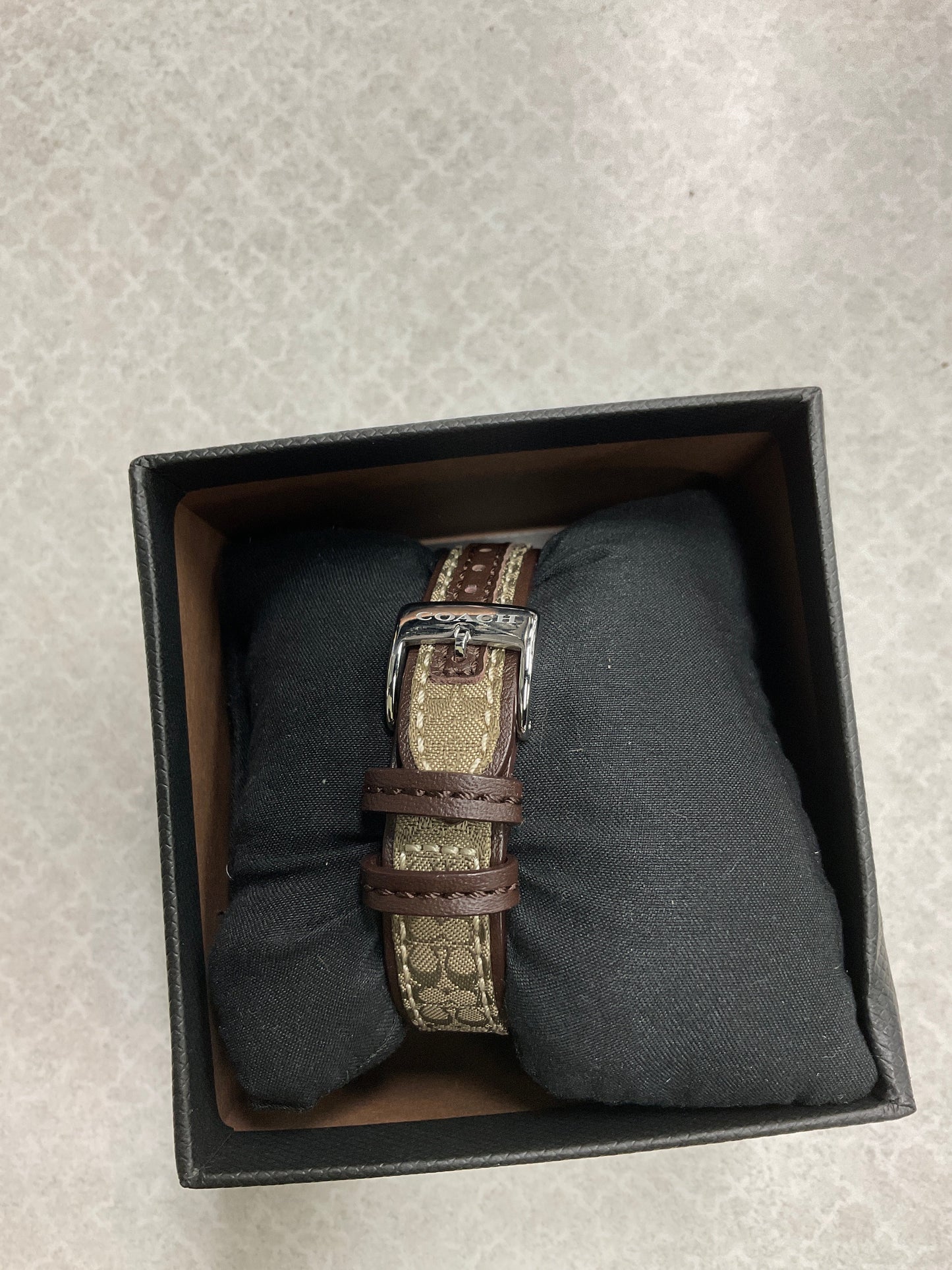 Watch Designer By Coach In Brown & Silver