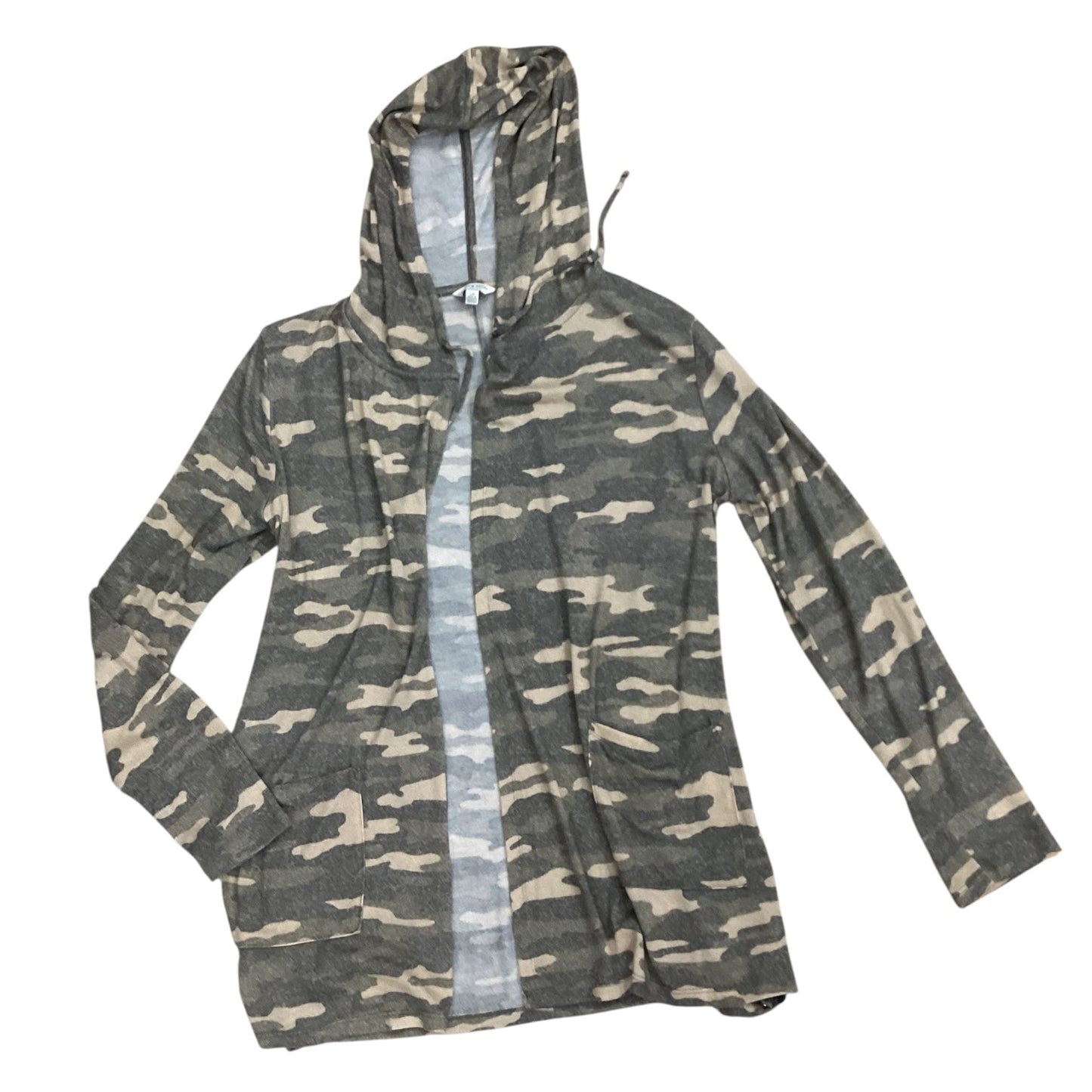 Cardigan By Lucky Brand In Camouflage Print, Size:L