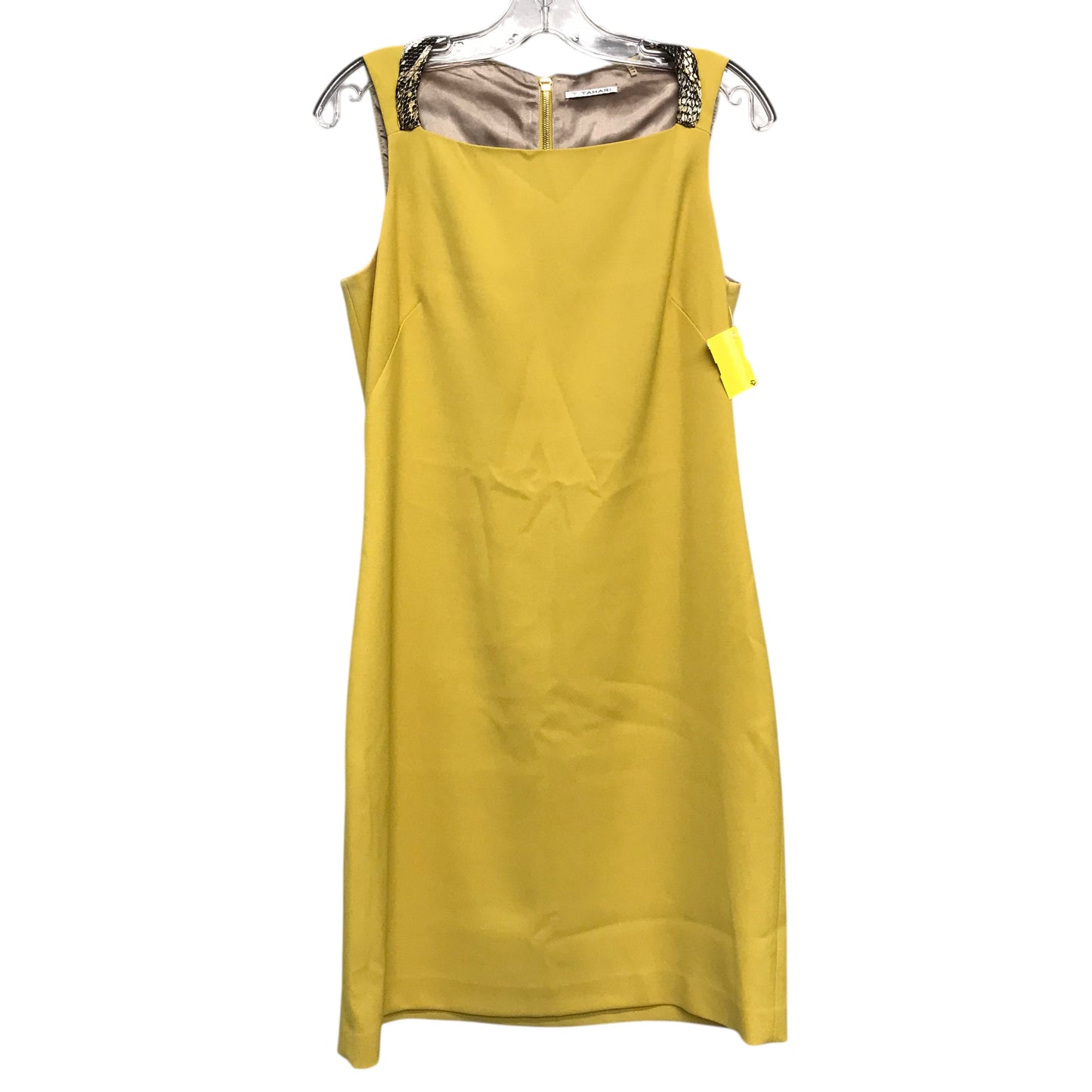 Dress Work By T Tahari In Yellow, Size:M