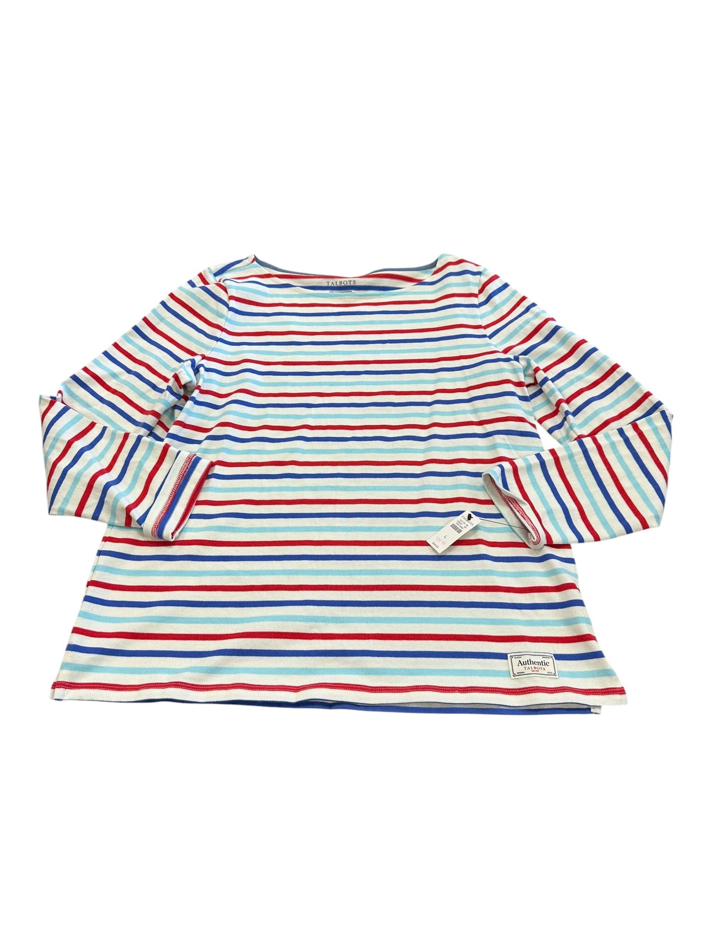 Top Ls By Talbots In Blue Red & White, Size:L