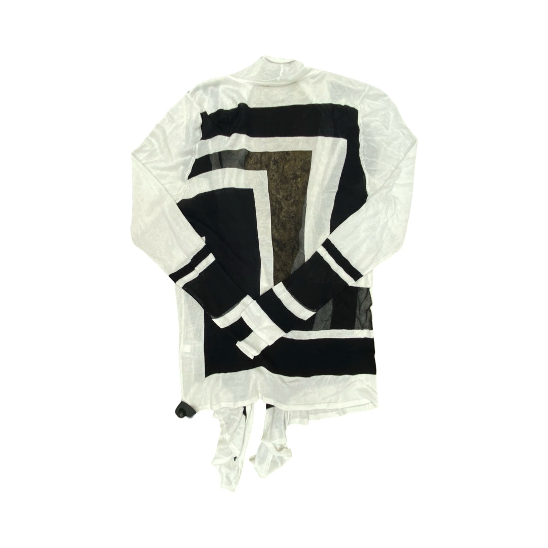 Sweater Cardigan By Inc In Black & White, Size:L