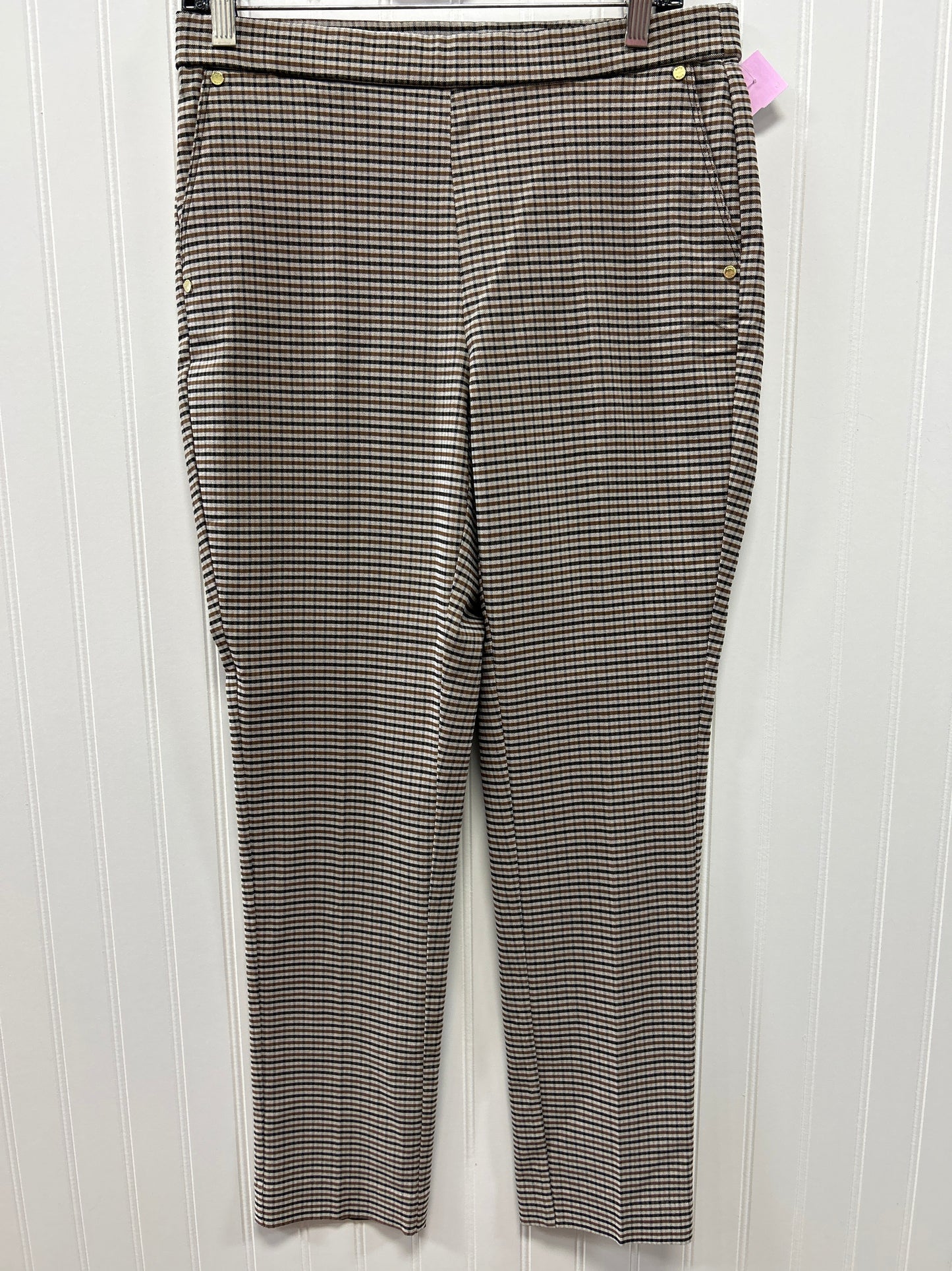 Pants Dress By Anne Klein In Brown & Cream, Size:M