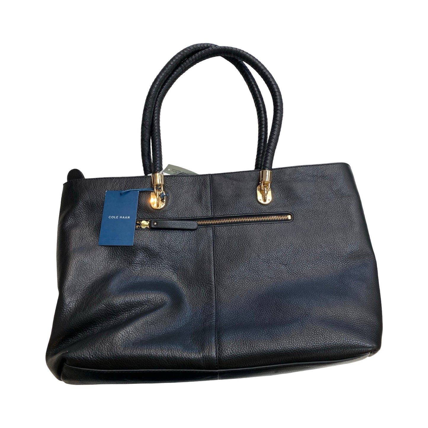 Handbag Leather By Cole-Haan In Black, Size:Large