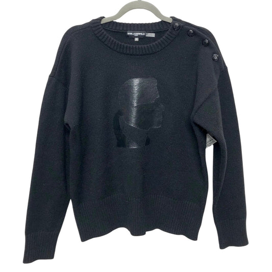 Sweater Designer By Karl Lagerfeld In Black, Size:M