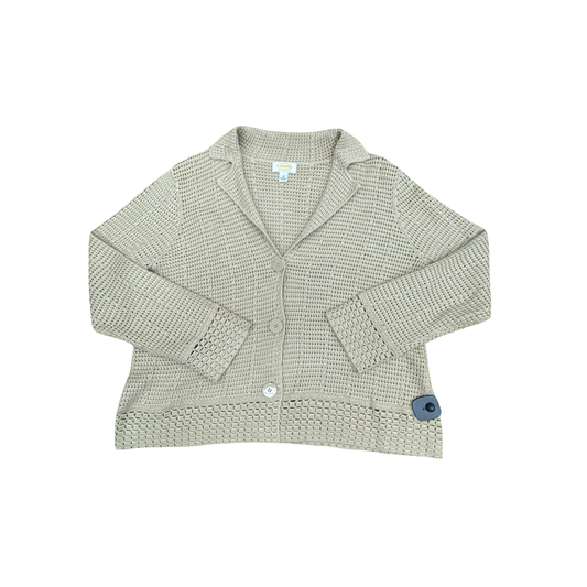 Sweater Cardigan By Talbots In Tan, Size:1X