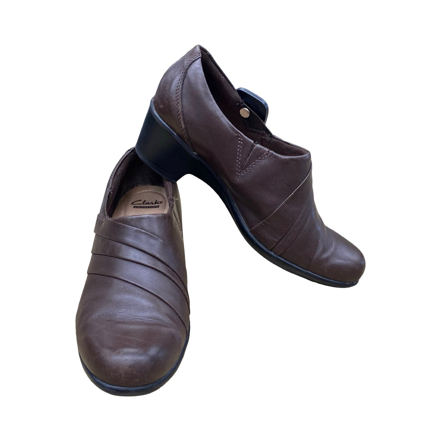 Shoes Heels Block By Clarks In Brown, Size:9