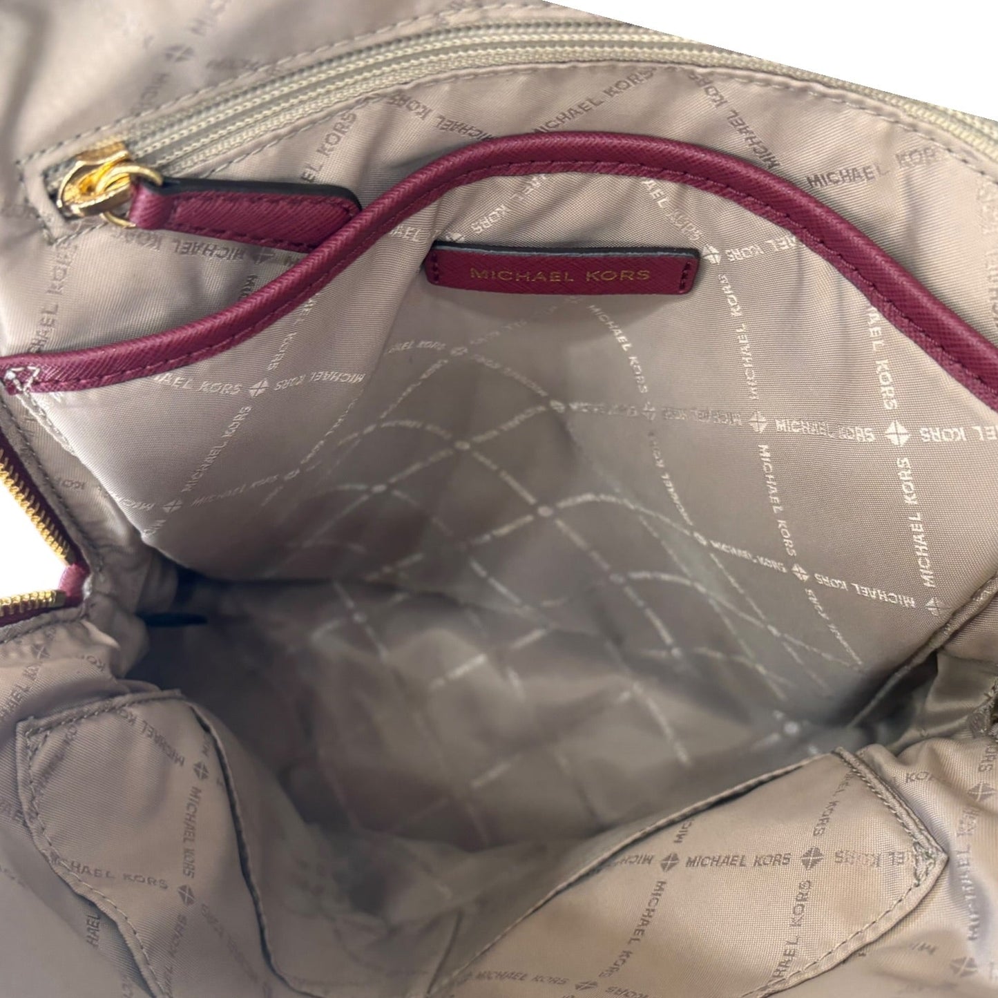 Backpack Designer By Michael Kors In Maroon, Size:Large