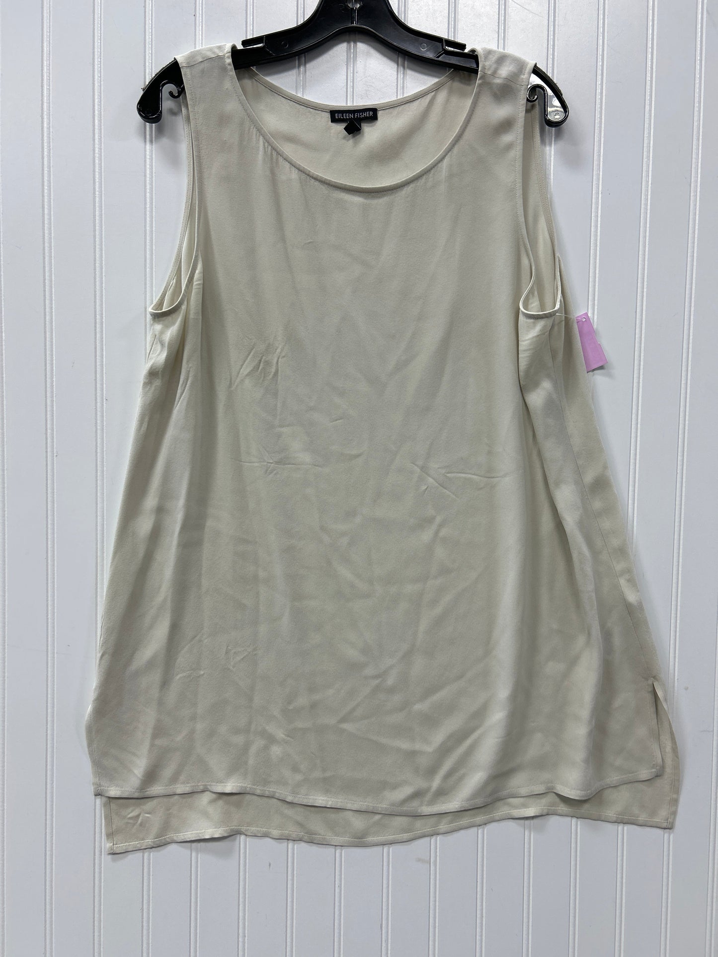 Top Sleeveless By Eileen Fisher In Cream, Size:L