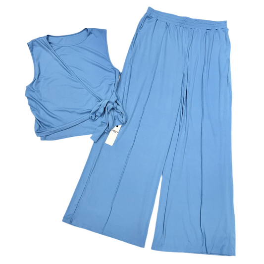 Pants Set 2pc By Yozi In Blue, Size: 12