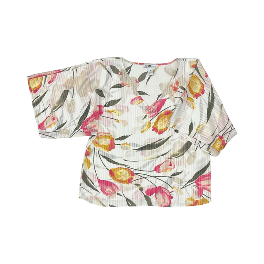 Blouse Ss By White House Black Market In Floral Print, Size:M