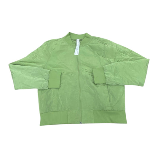 Athletic Jacket By Lululemon In Green, Size:12