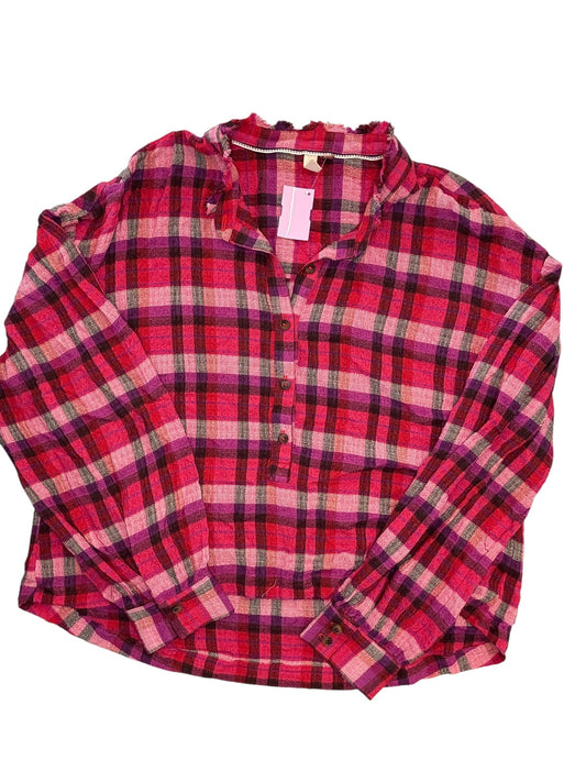 Top Ls By Pilcro In Pink & Red, Size:M