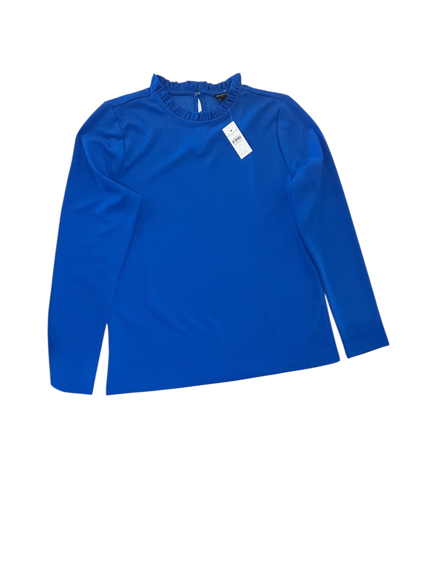 Top 3/4 Sleeve By Ann Taylor In Blue, Size:L