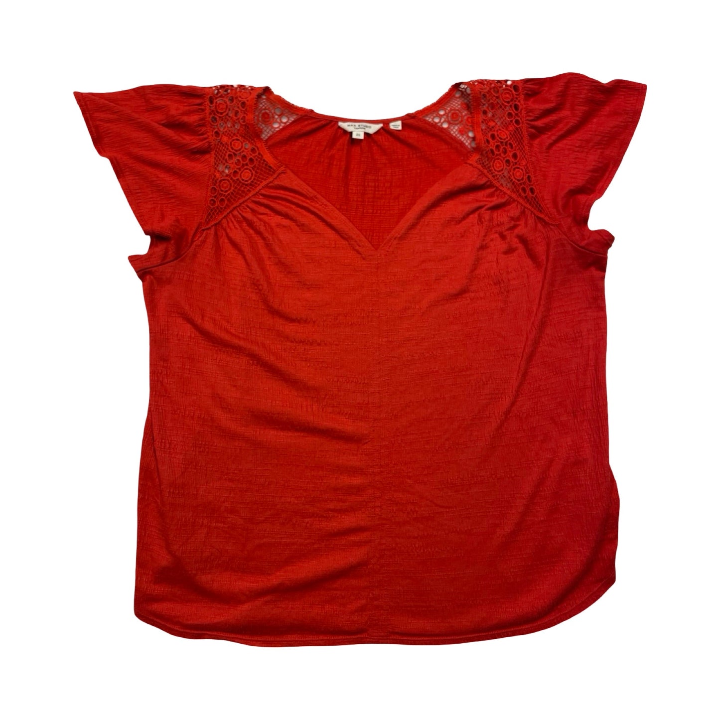 Top Ss By Max Studio In Red, Size:2X