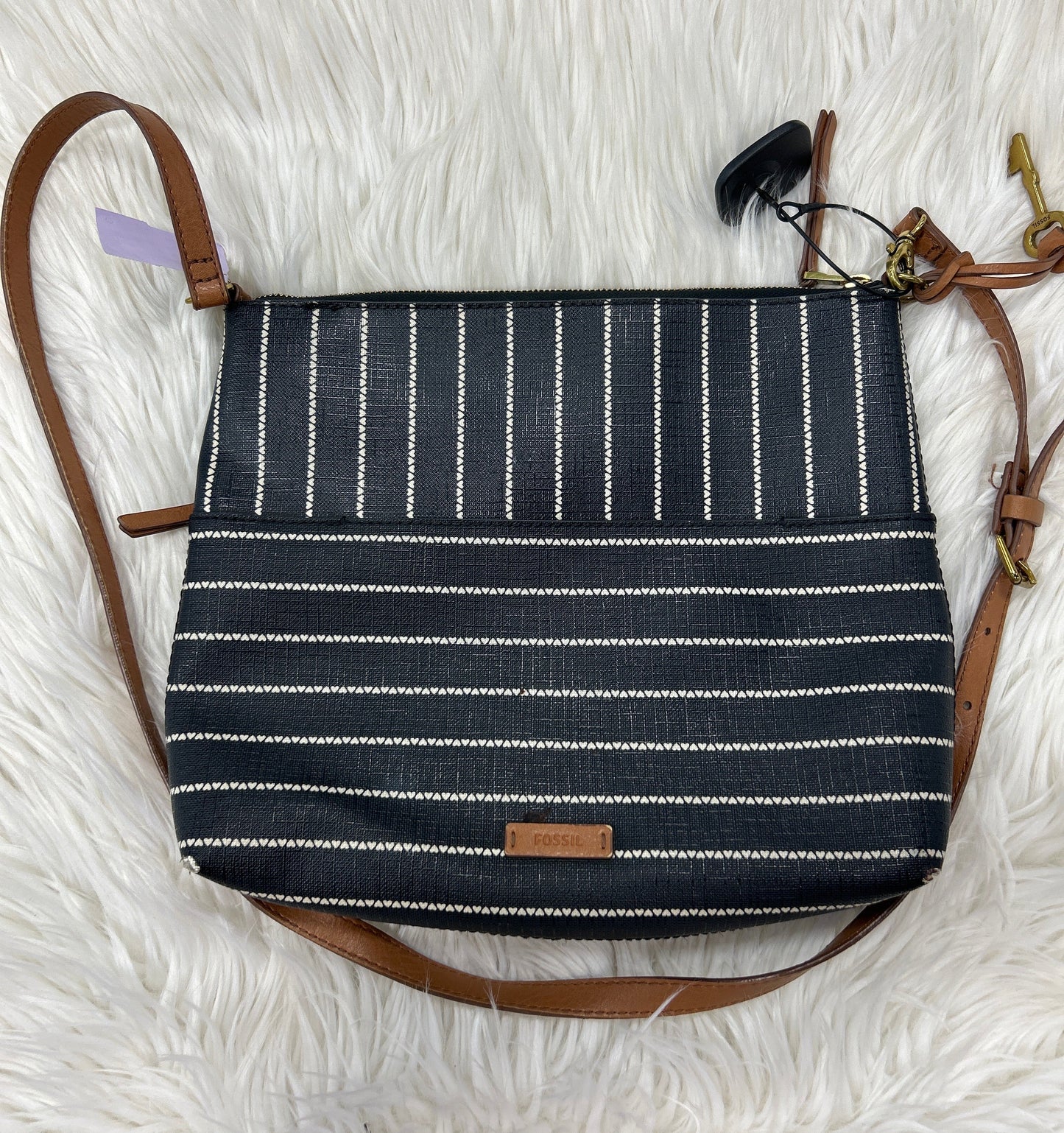 Crossbody By Fossil In Black, Size:Medium