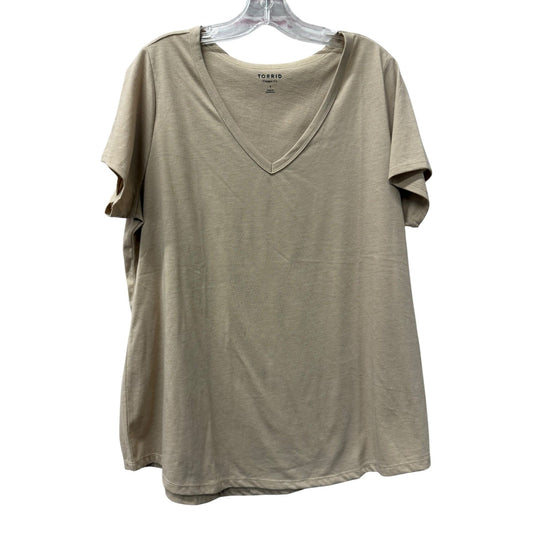 Top Ss Basic By Torrid In Cream, Size:1X