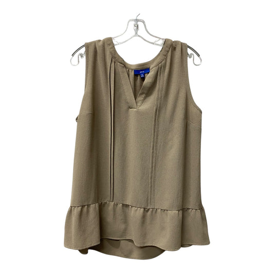 Top Sleeveless By Apt 9 In Tan, Size:Xl