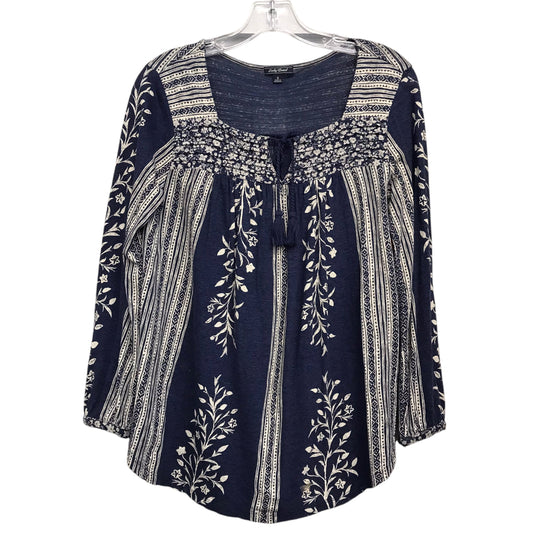Top Ls By Lucky Brand In Blue & Cream, Size:S