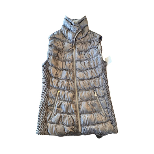 Vest Puffer & Quilted By Calvin Klein In Silver, Size:Xs