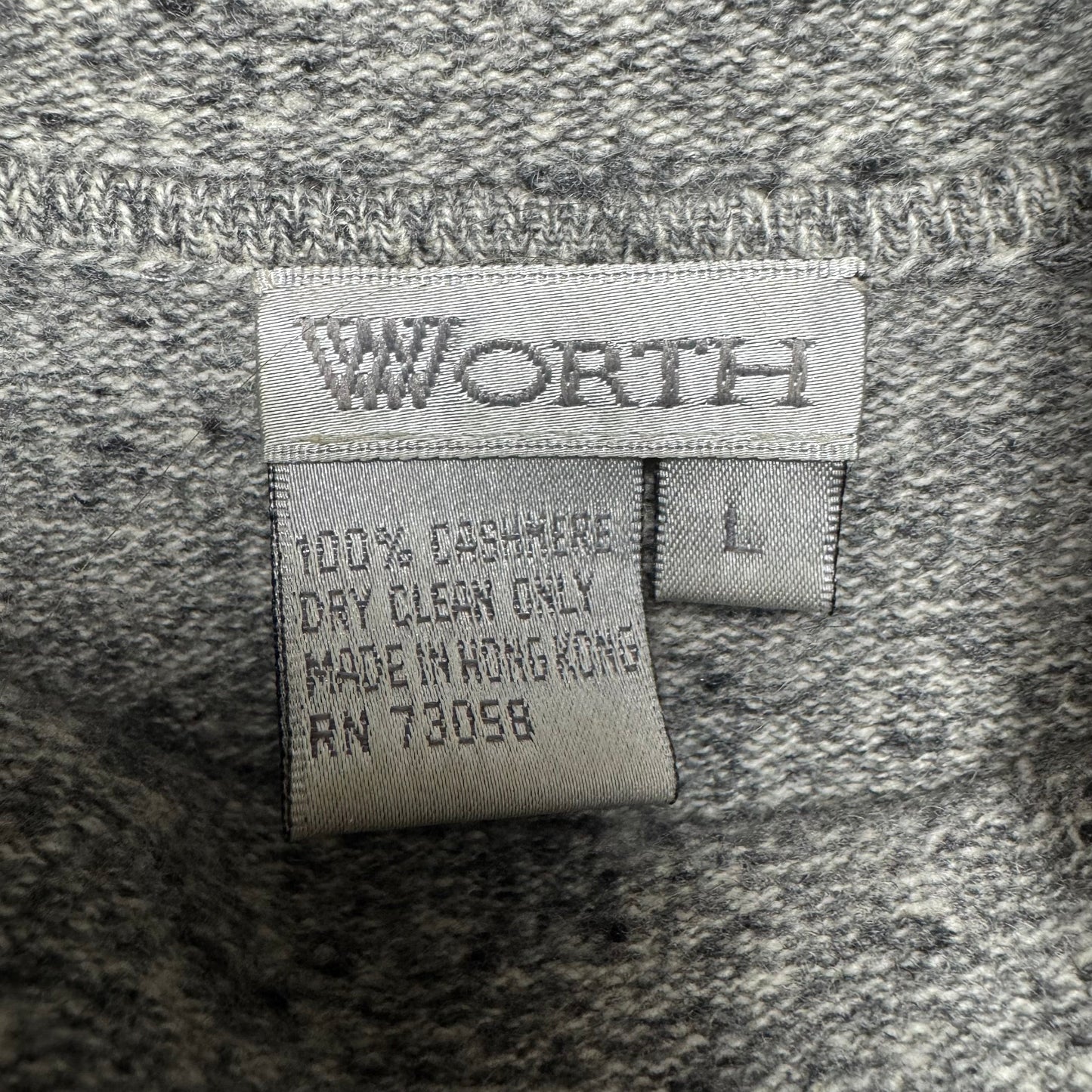 Sweater Cashmere By Worth Ny In Grey, Size: L