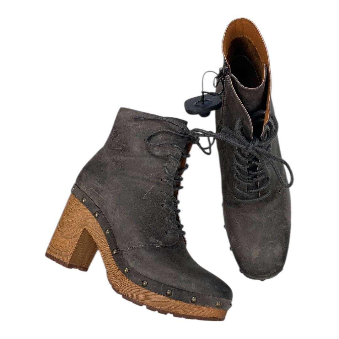 Boots Ankle Heels By Kork Ease In Grey, Size:8