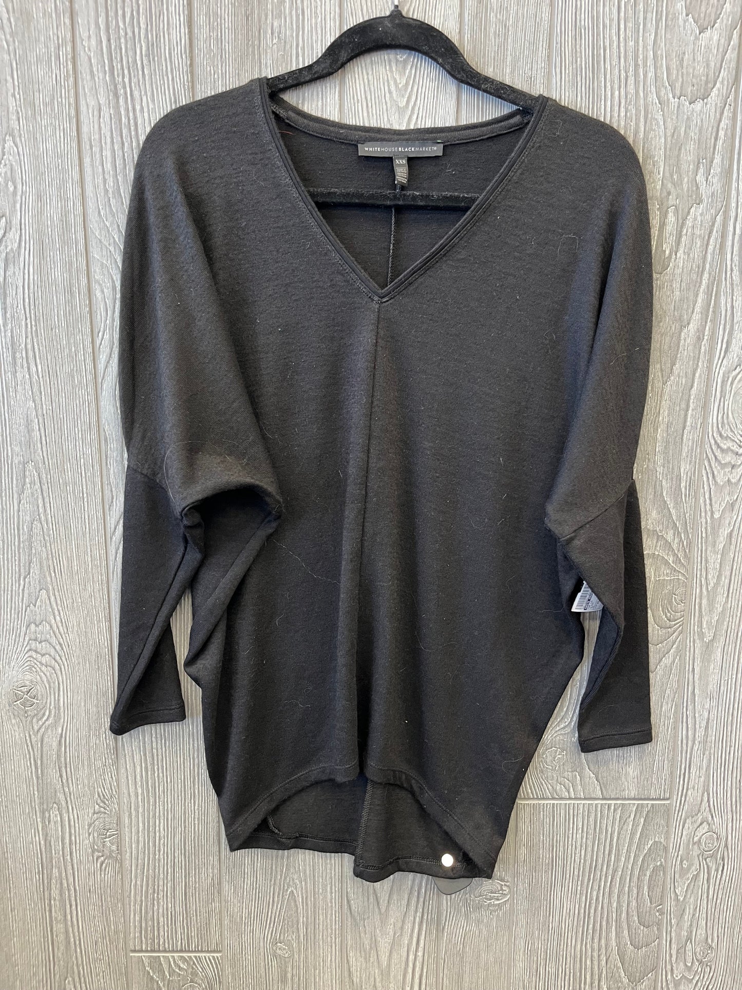 Top Long Sleeve By White House Black Market In Black, Size: Xs