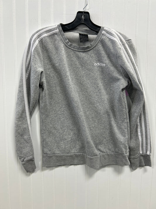 Athletic Top Ls Crewneck By Adidas In Grey, Size:S