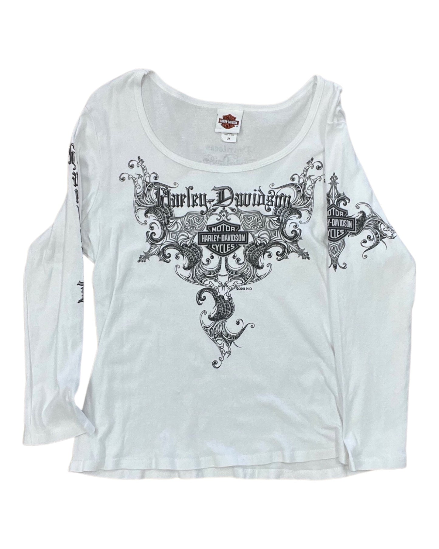 Top Ls By Harley Davidson In White, Size:2X