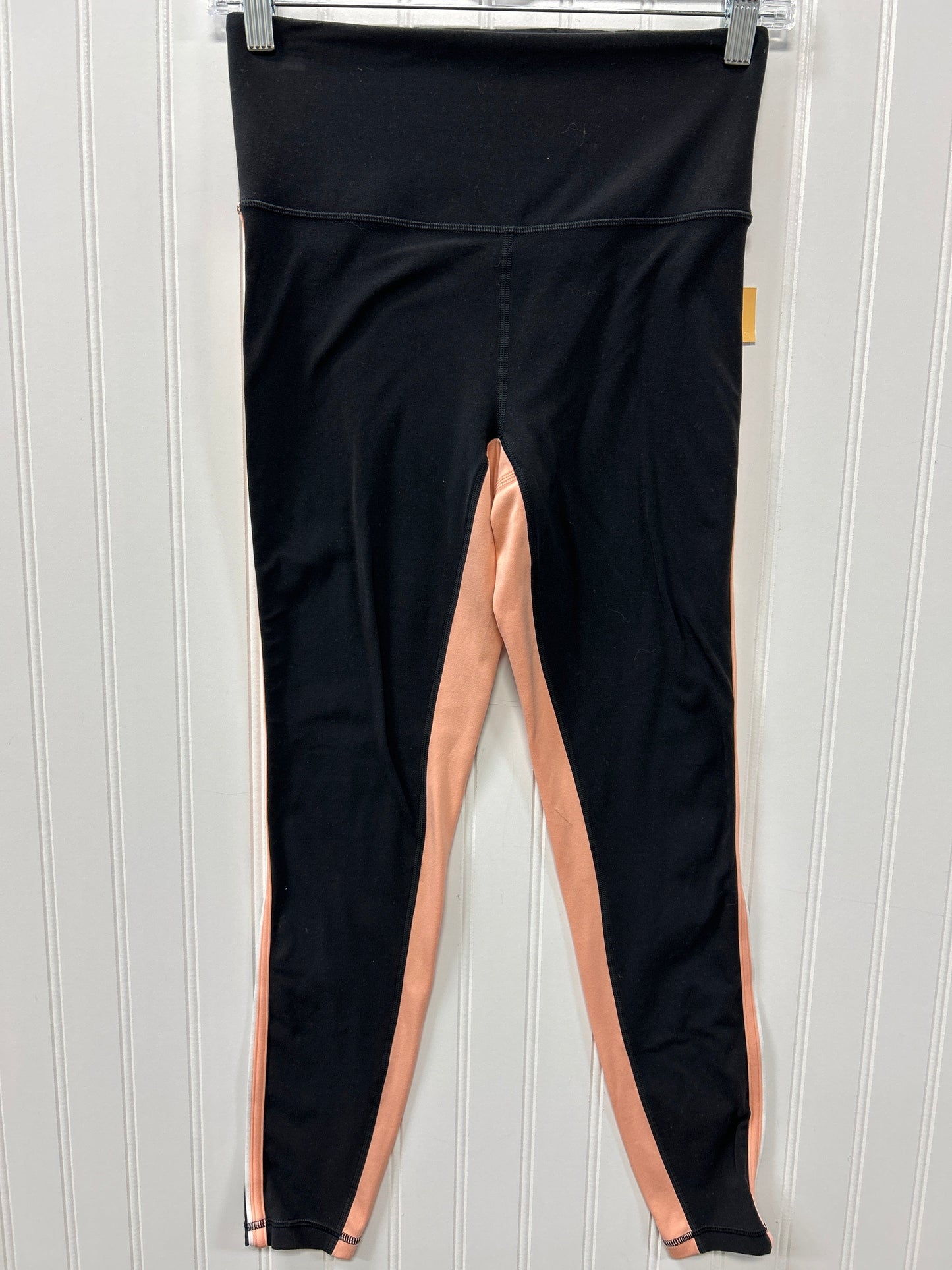 Athletic Leggings By Athleta In Black & Orange, Size:S