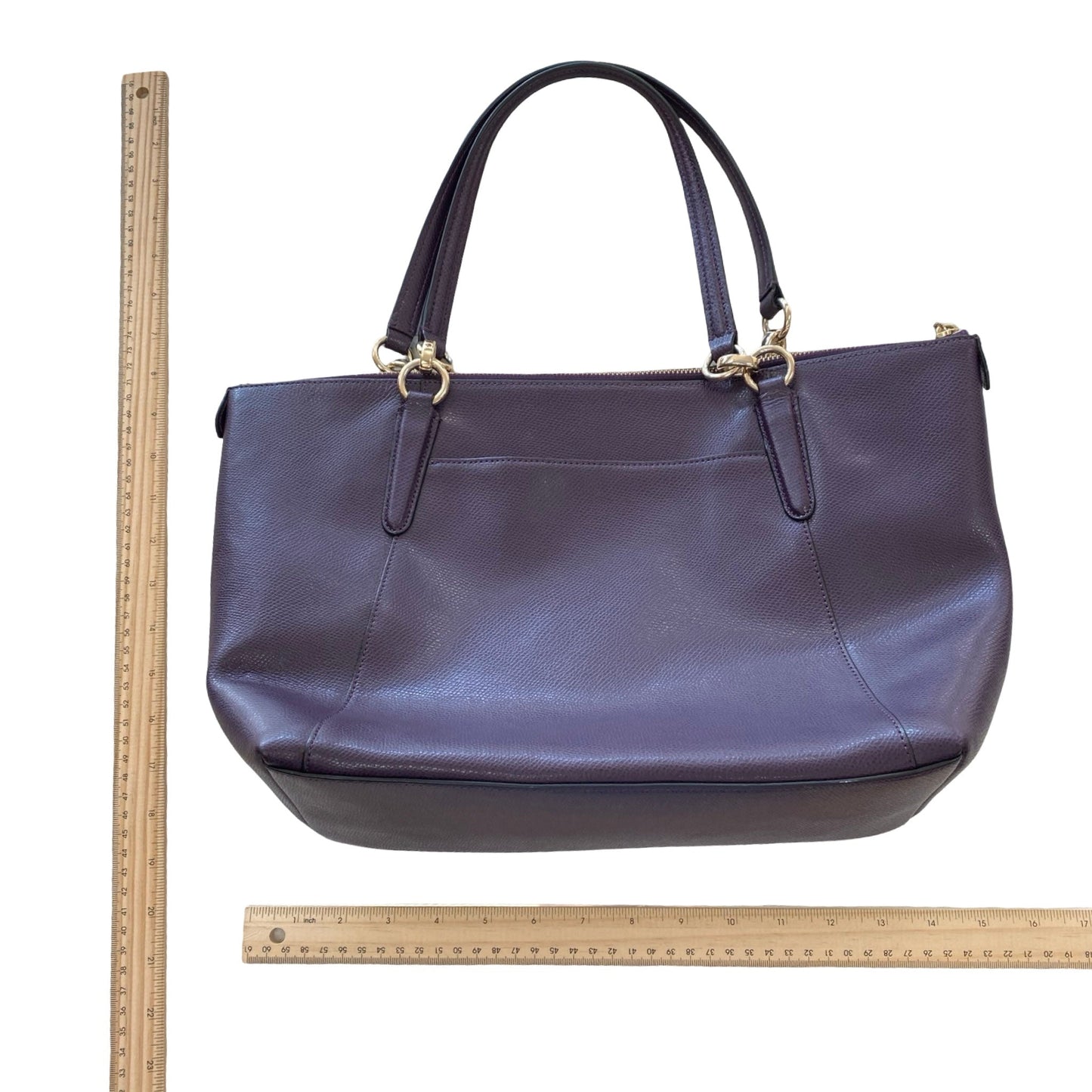 Handbag Designer By Coach In Purple, Size:Large