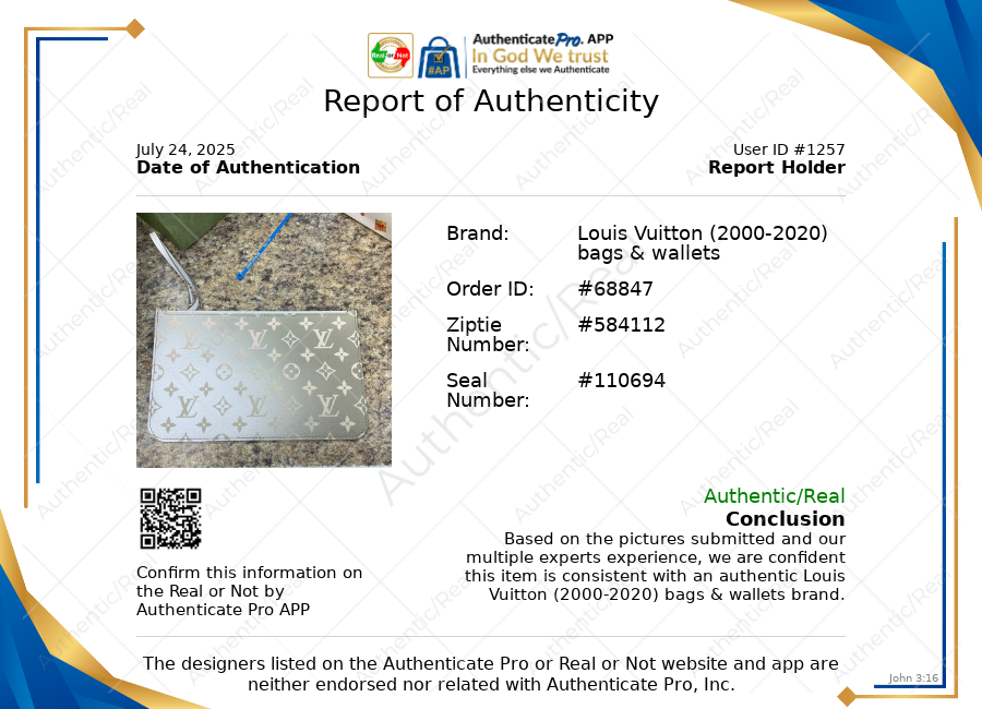 Wristlet Luxury Designer By Louis Vuitton, Size: Large