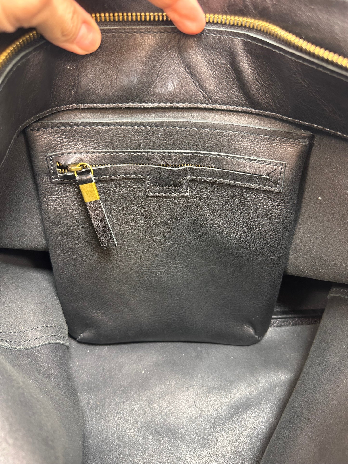 Tote Leather By Madewell, Size: Large