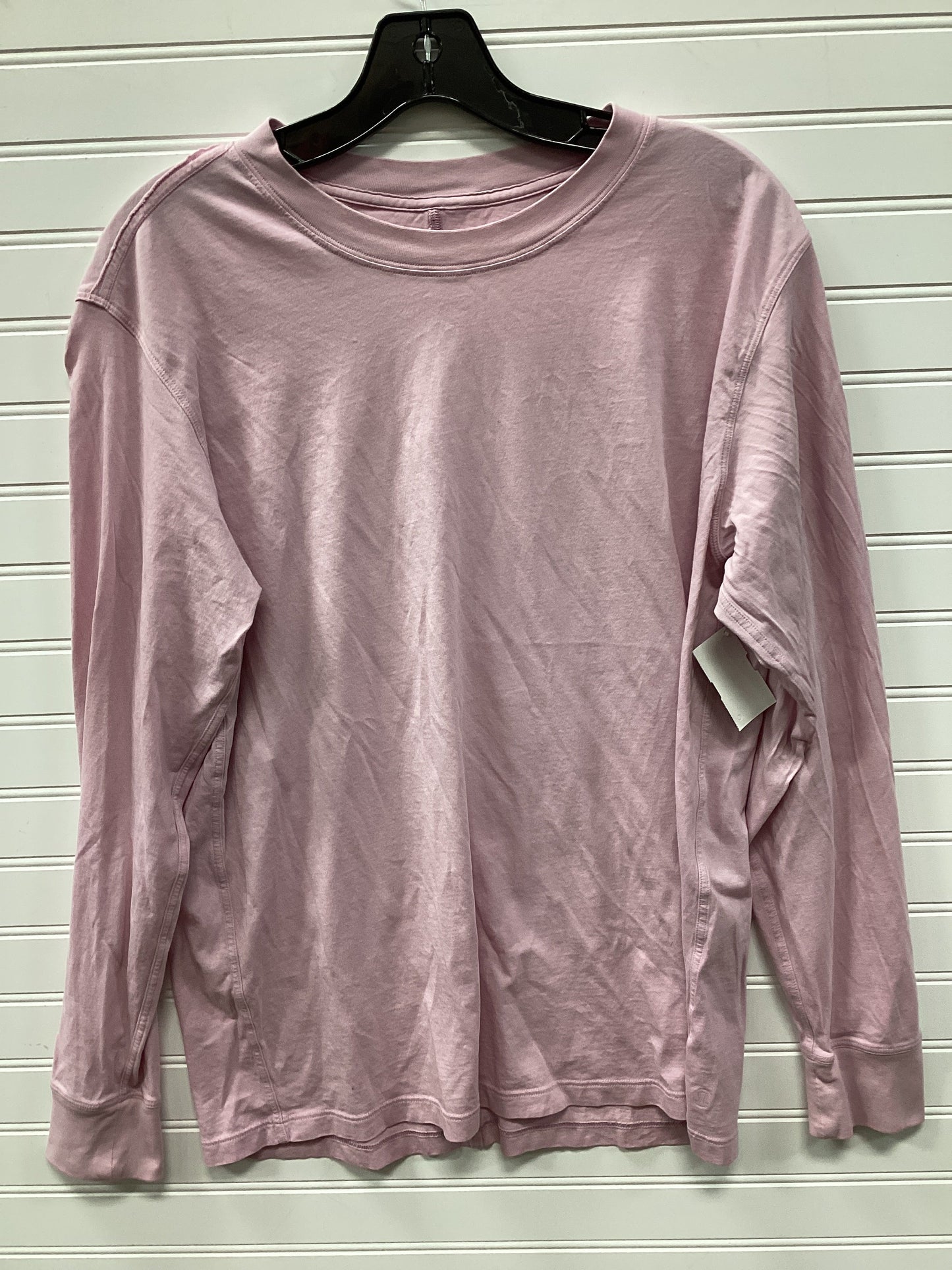 Athletic Top Ls Crewneck By Lululemon In Pink, Size:M