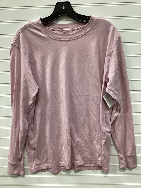 Athletic Top Ls Crewneck By Lululemon In Pink, Size:M