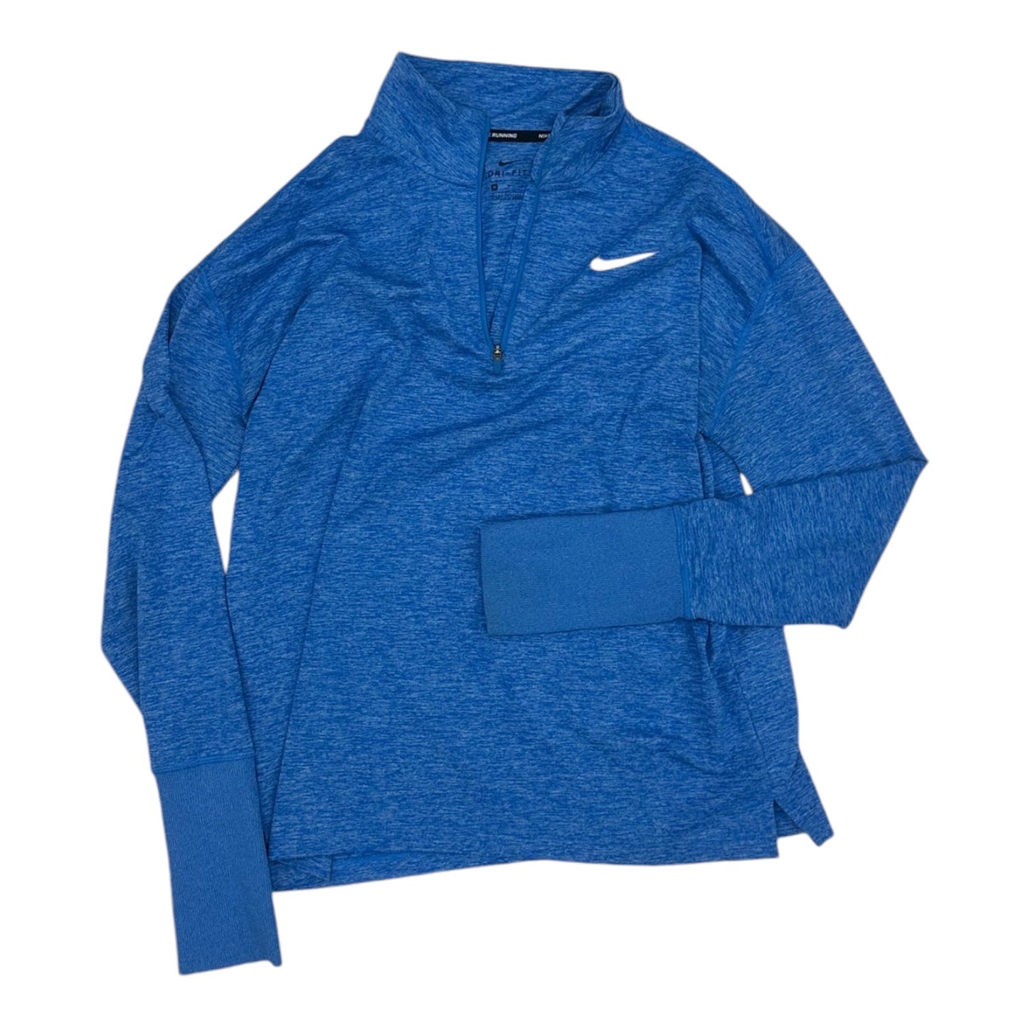 Athletic Top Ls Collar By Nike Apparel In Blue, Size:M