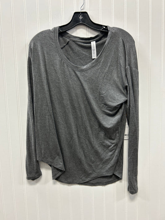 Athletic Top Ls Collar By Athleta In Grey, Size:S