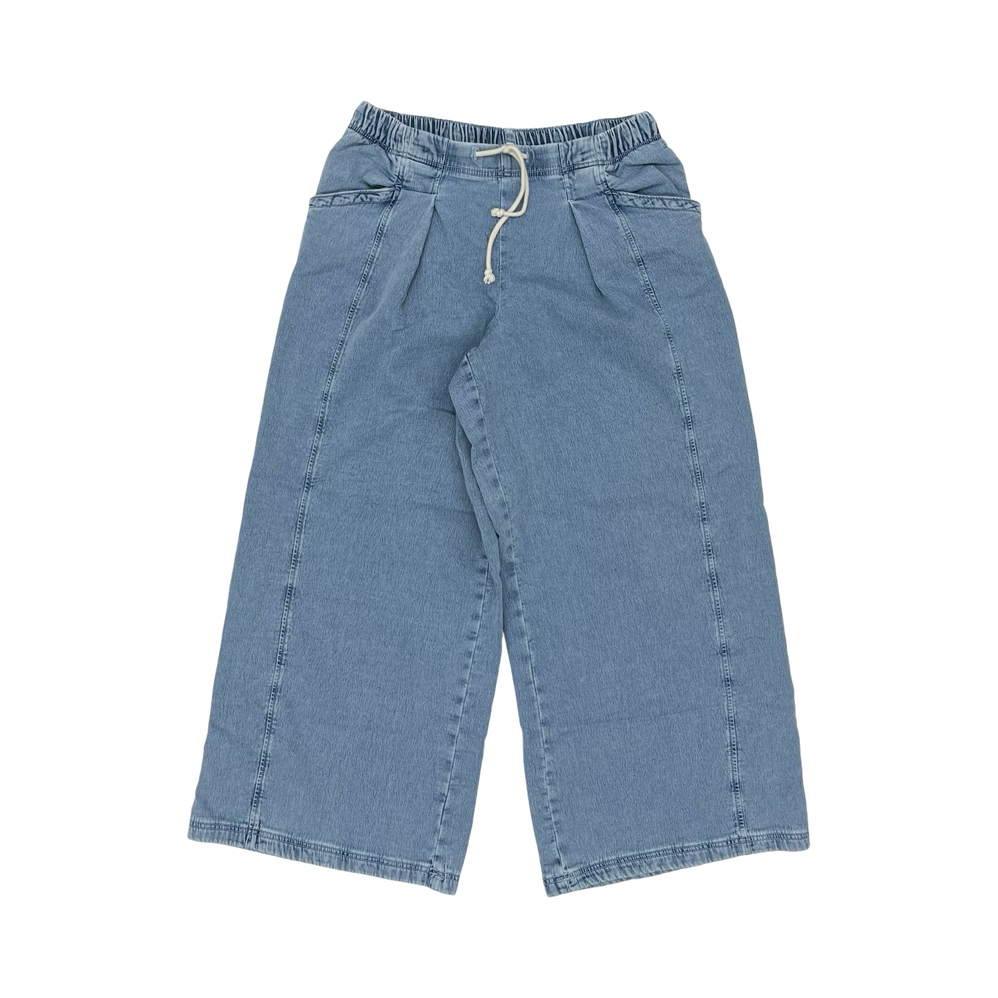 Pants Wide Leg By Aerie In Blue Denim, Size:L