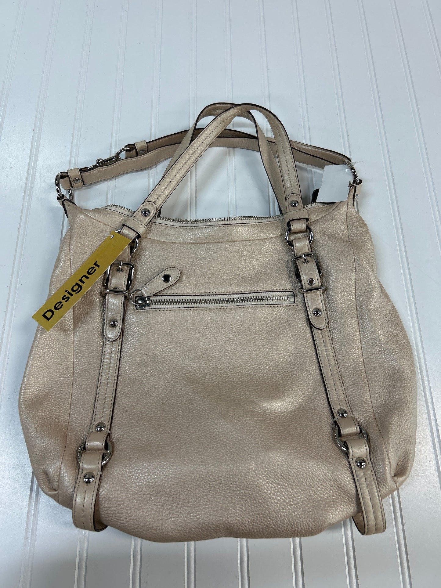 Handbag Designer By Coach In Cream, Size:Large