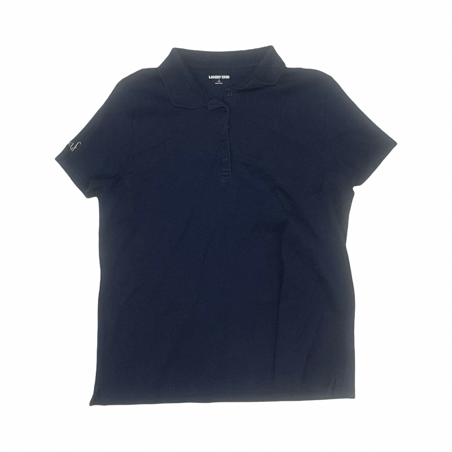 Blouse Ss By Lands End In Blue, Size:L