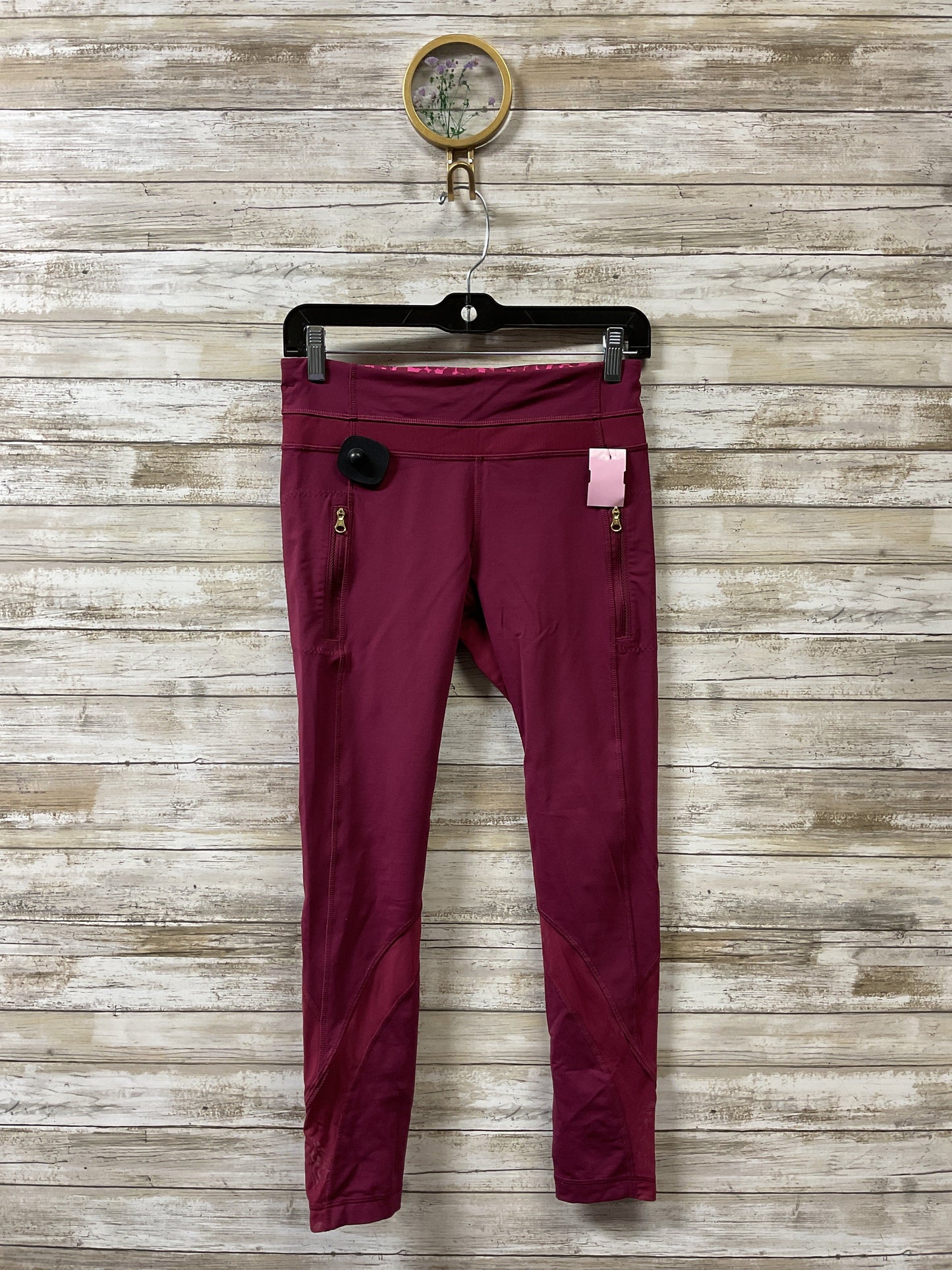 Athletic Leggings By Lululemon In Maroon, Size:6