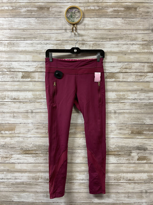 Athletic Leggings By Lululemon In Maroon, Size:6