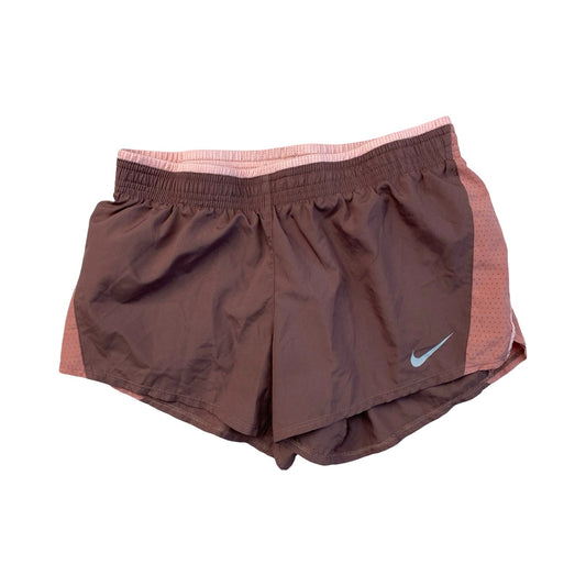 Athletic Shorts By Nike In Brown & Pink, Size:M